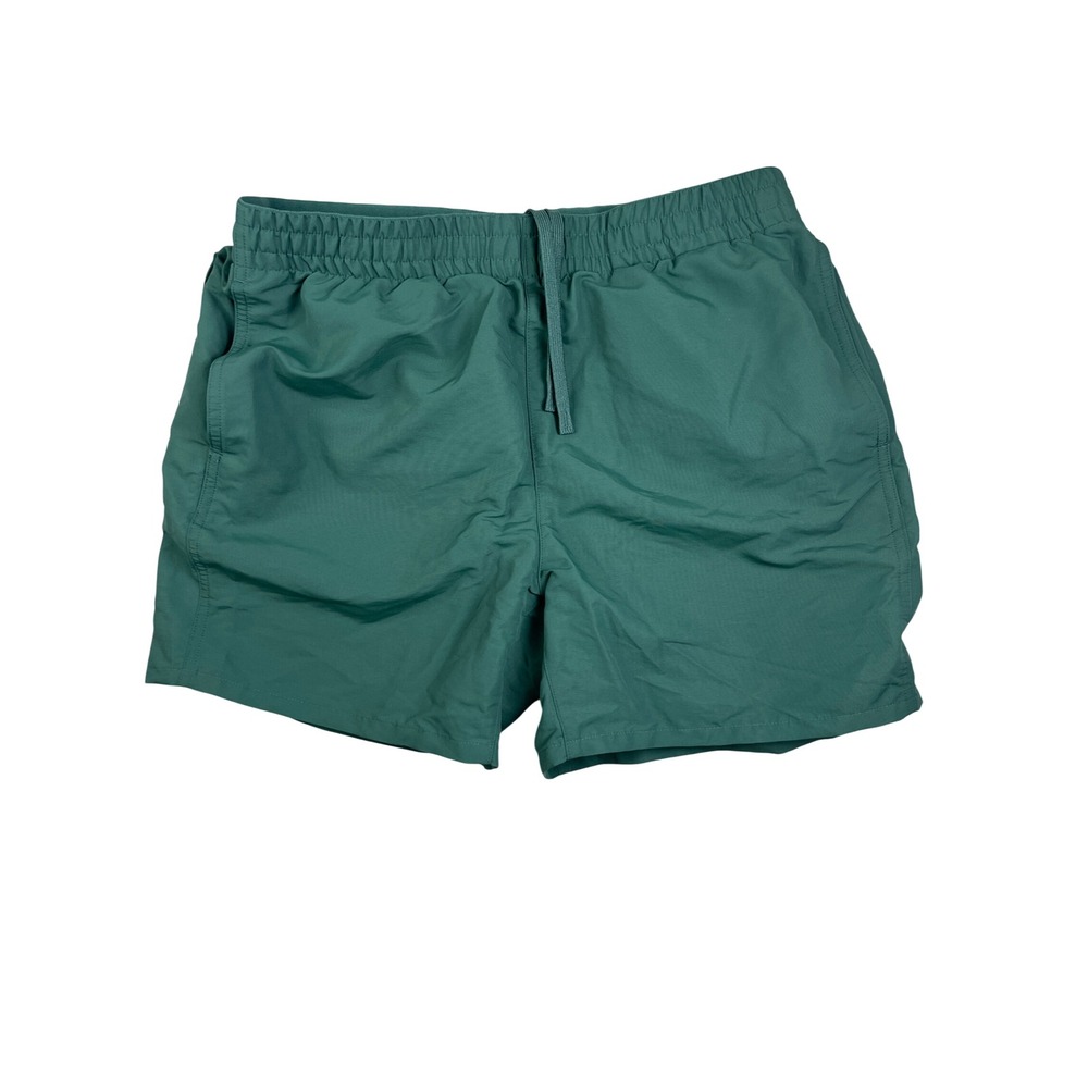 Uniqlo Active Shorts Mens Medium Green Nylon Mesh Lined Drawstring 321-471930